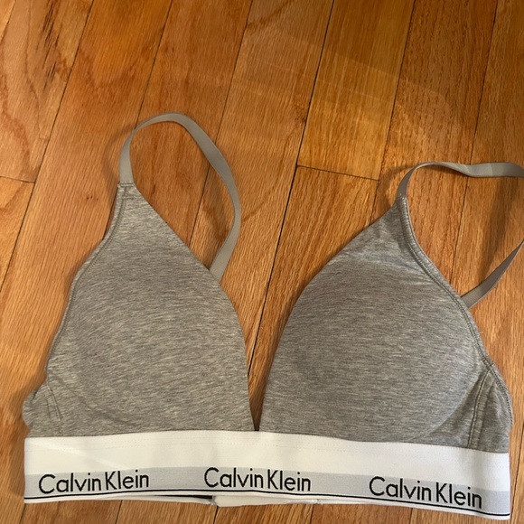 NWOT lightly lined cotton triangle bralette - Picture 1 of 4